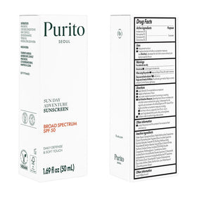 PURITO on bathroom shelf with other products showing routine compatibility
