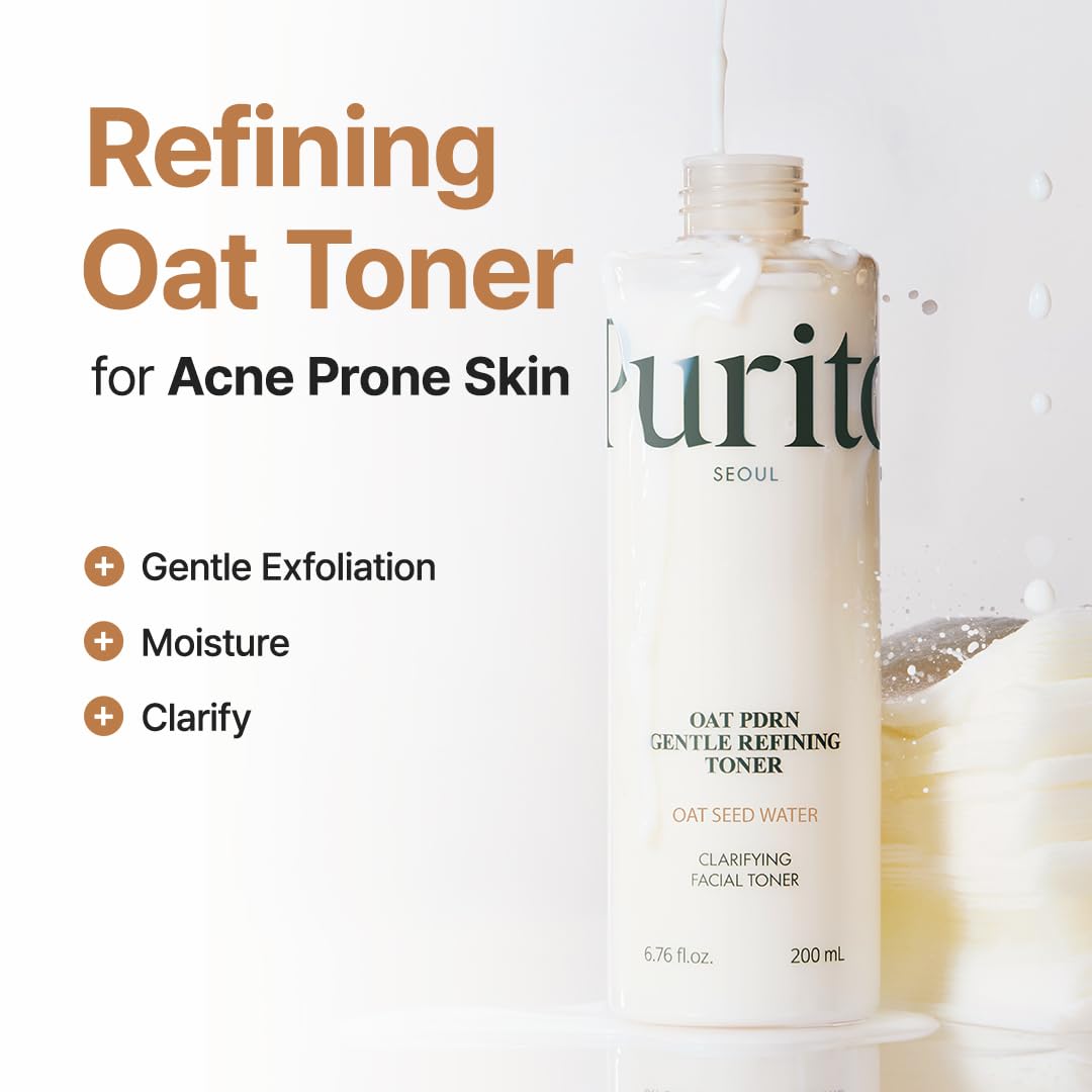 PURITO label detail highlighting oat PDRN and ingredient information benefits