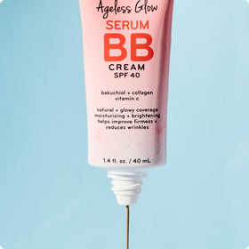 pūrlisse blended BB cream on skin close-up showing even, radiant finish