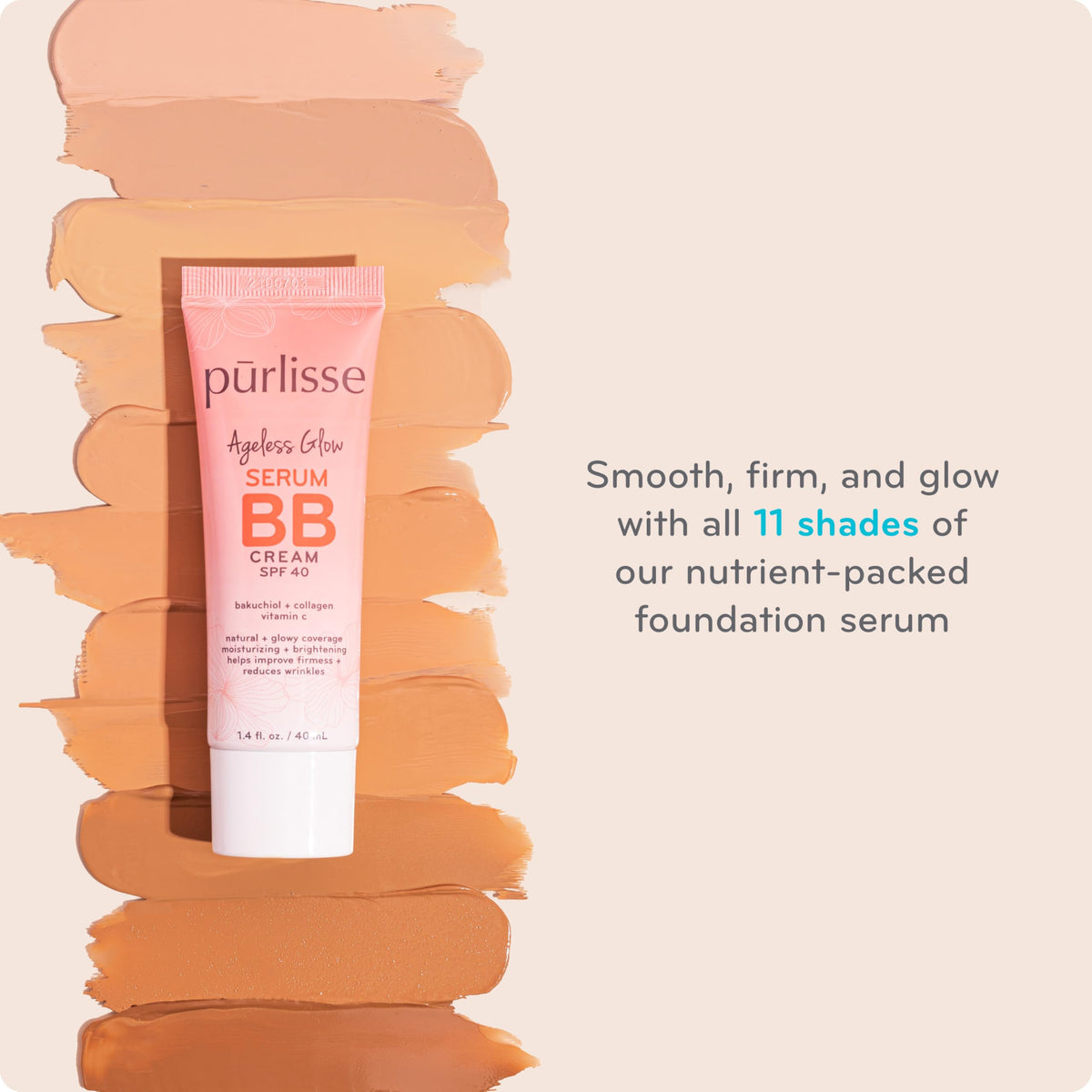 pūrlisse tube with bakuchiol and botanicals illustrating skin-loving actives