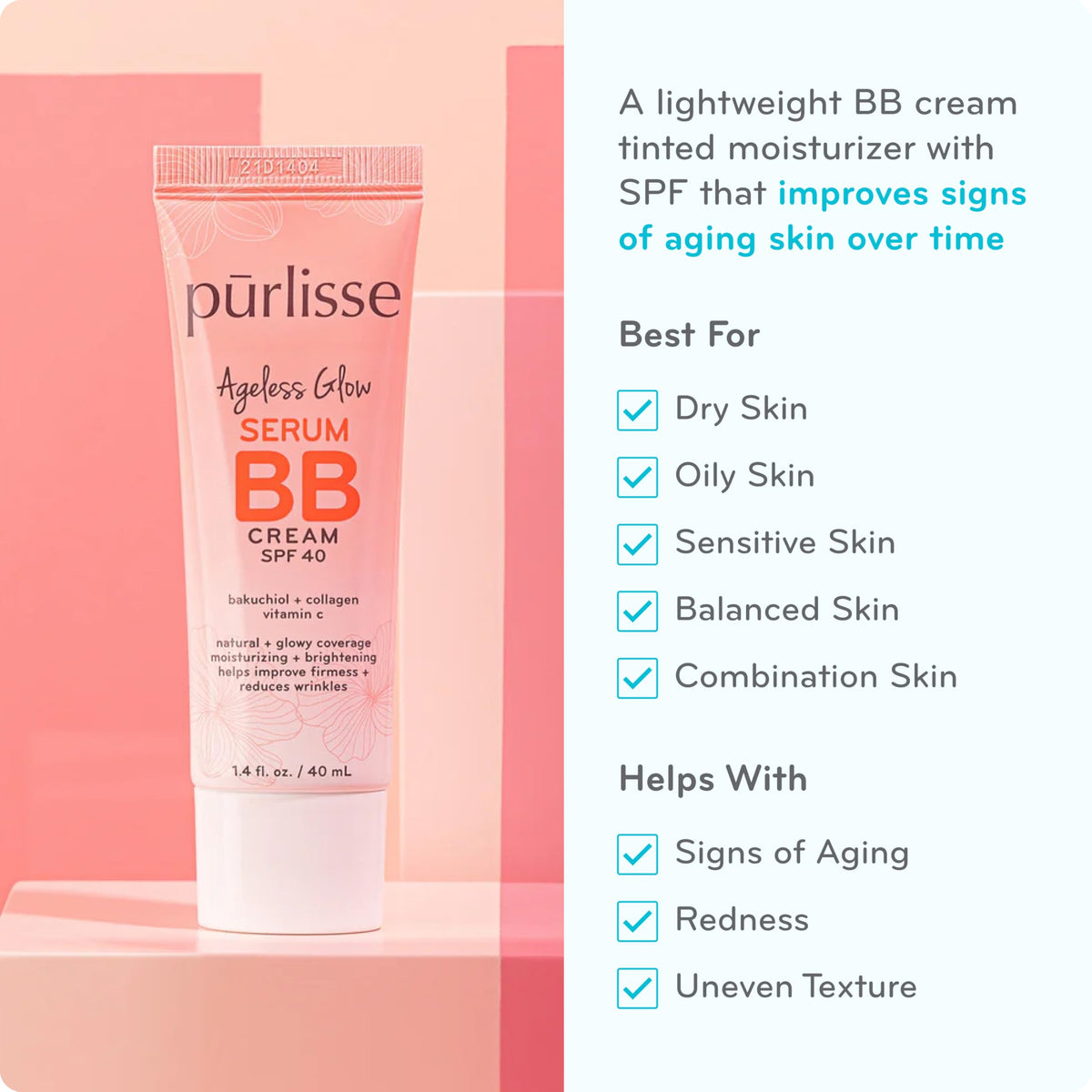 pūrlisse close-up of BB cream texture swirl highlighting creamy glow