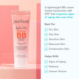 pūrlisse close-up of BB cream texture swirl highlighting creamy glow