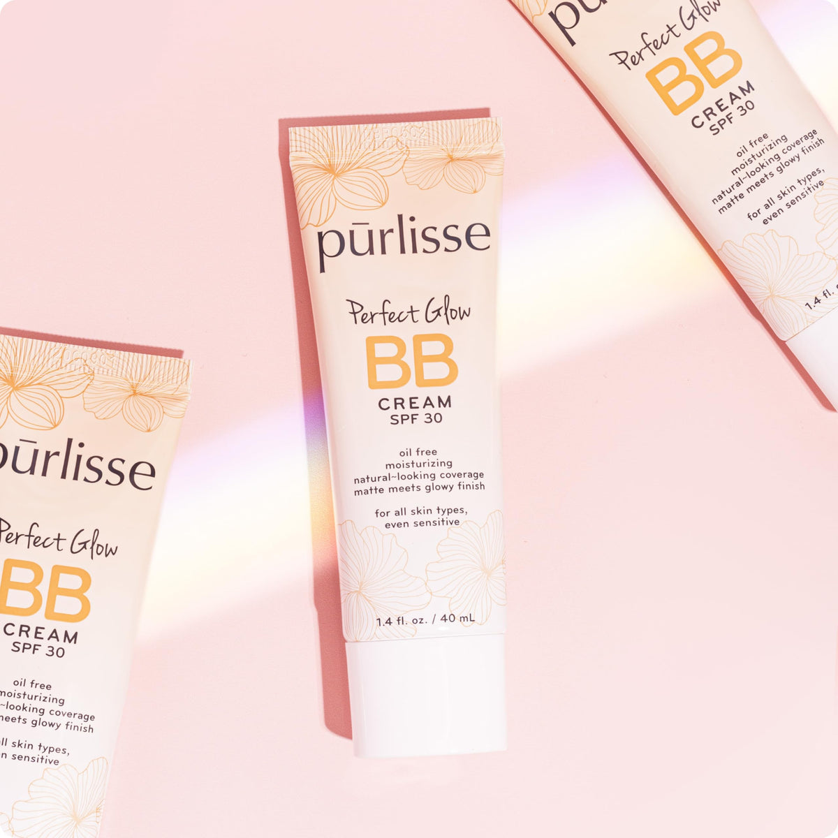 pūrlisse Perfect Glow being applied with fingers demonstrating easy blending and natural coverage