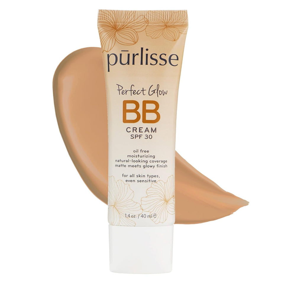 pūrlisse Perfect Glow front packaging showing bottle and label for product identification and benefit