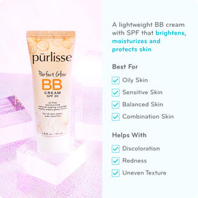 pūrlisse creamy texture swatch demonstrating blendable coverage and smooth finish benefit