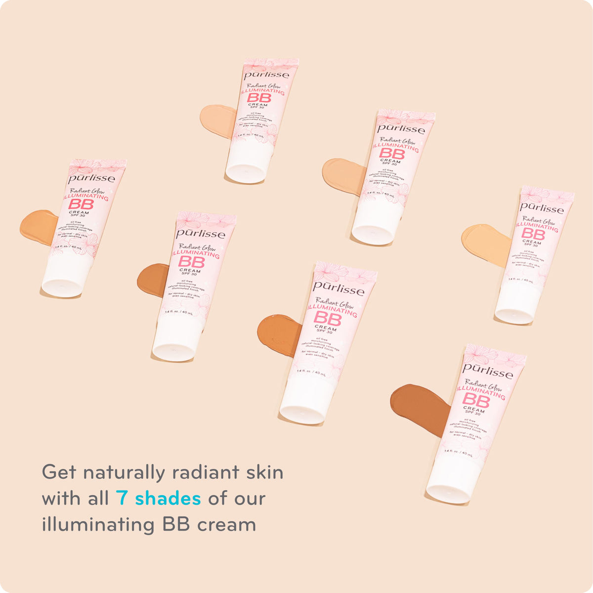 pūrlisse applying BB cream with brush for seamless blend and polished look