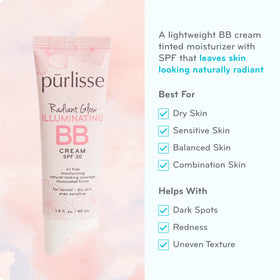 pūrlisse texture close-up of BB cream revealing dewy, spreadable finish for hydration