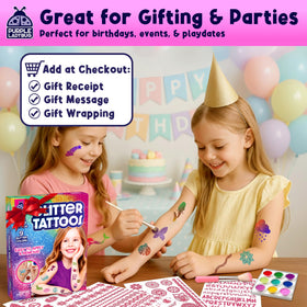 PURPLE LADYBUG nine glitter pots displayed top-down showcasing bright colors for creative play