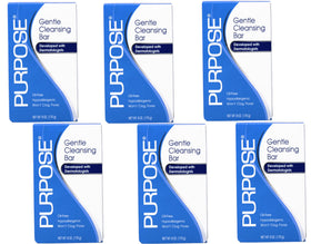 Purpose cleansing bar front packaging showing bar and pack, clear product identity and benefits