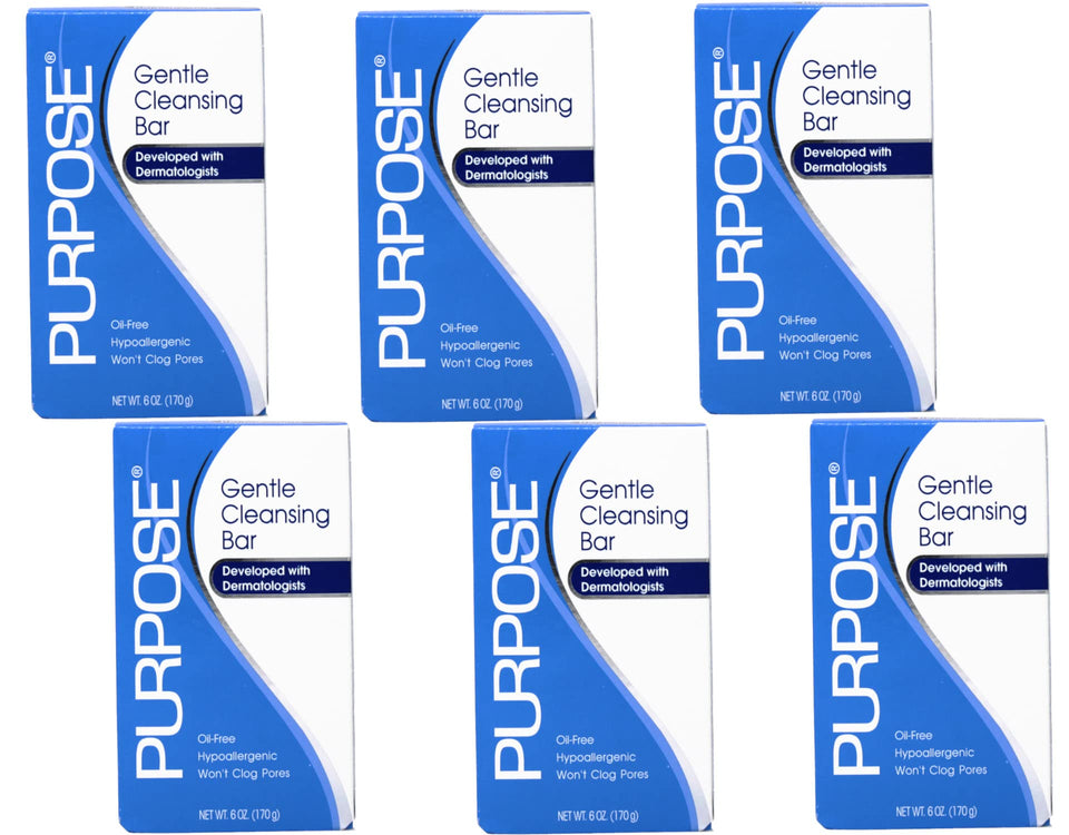 Purpose cleansing bar front packaging showing bar and pack, clear product identity and benefits