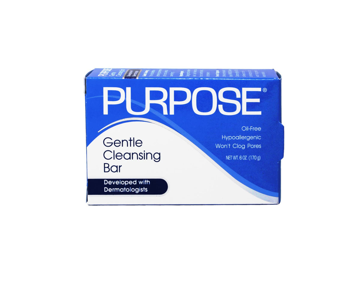 Purpose cleansing bar in hand demonstration showing lather and easy daily use benefit
