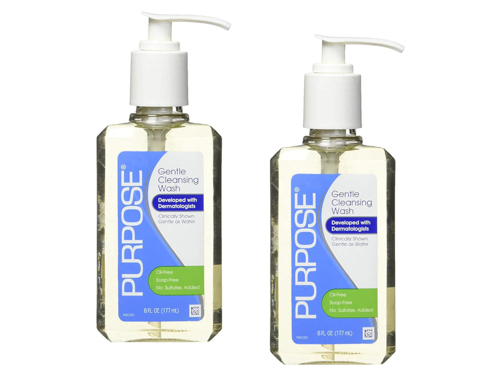 Purpose bottle front pump showing clean branding and easy dispensing benefit