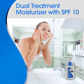 Purpose lotion texture close-up revealing lightweight, non-greasy cream for fast absorption