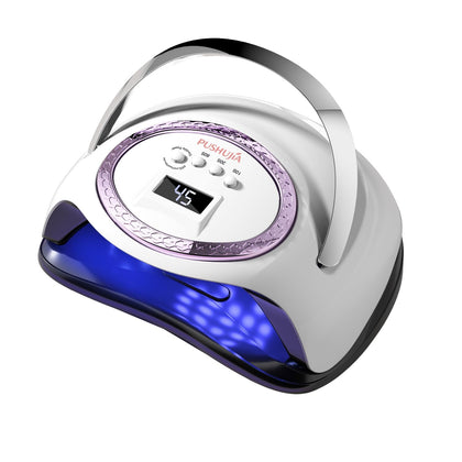 PUSHUJIA front view of 66-LED lamp showing curing area for even results