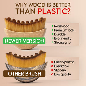 Puur House brush resting next to face oil for smoother strokes