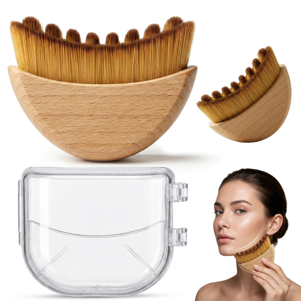 Puur House front view of contour face brush for defined jawline
