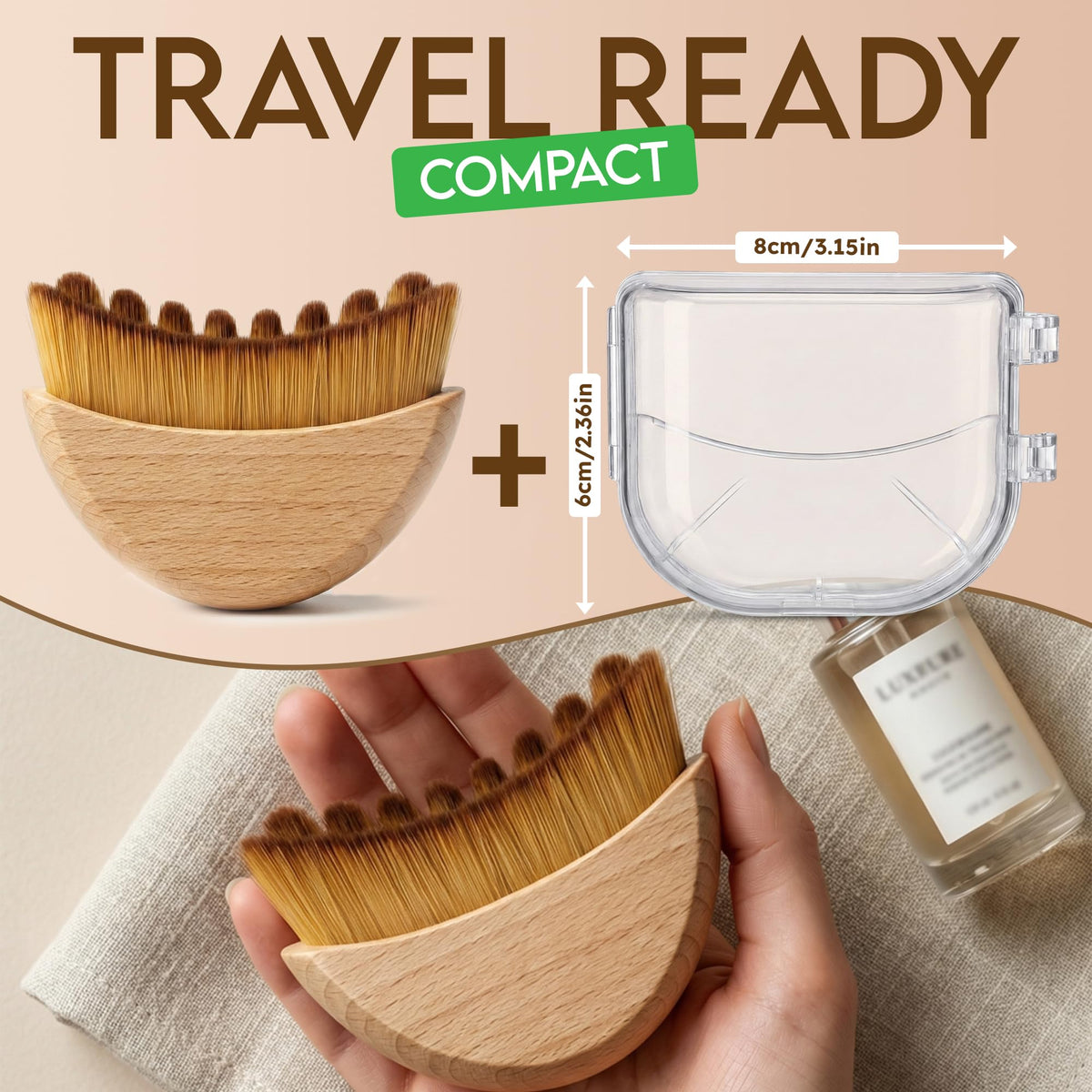 Puur House brush and packaging staged in skincare routine lifestyle