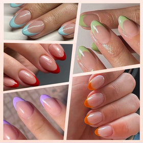 Puyokinm lifestyle photo of nails with outfit demonstrating polished event-ready look