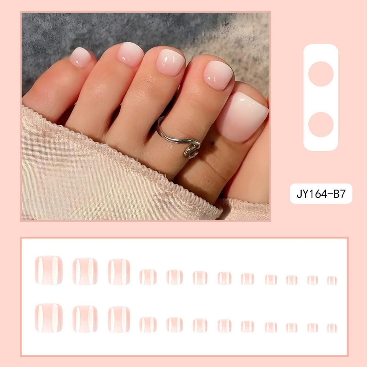 Puyokinm arranged 24 nails showing size range and selection variety for proper fit