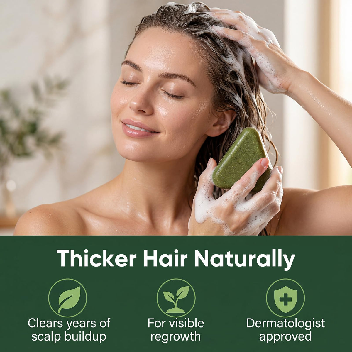 Pwkvsn rich lather on hand demonstrating gentle cleansing