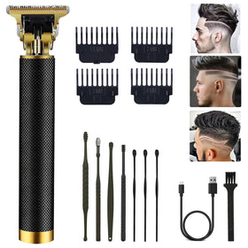 PXLISIE front view of the cordless clipper kit showing ergonomic design and benefits