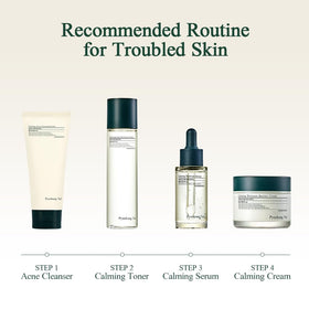 Pyunkang Yul cream applied to cheek showing calming effect on irritated skin