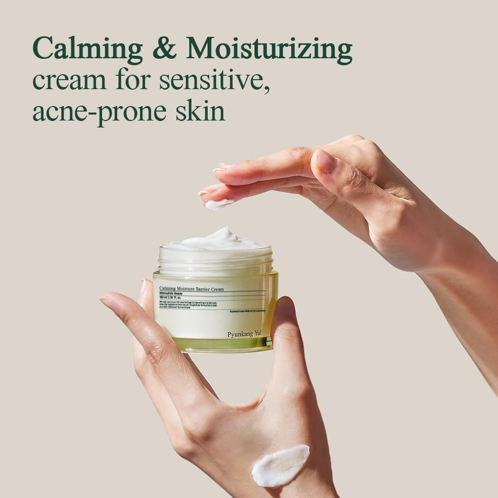 Pyunkang Yul cream texture close-up highlighting lightweight, non-greasy moisture
