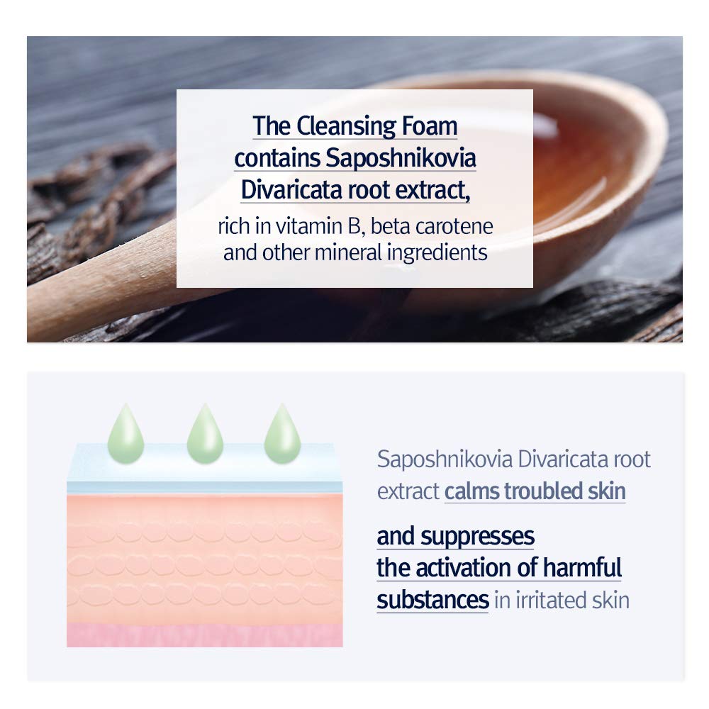 Pyunkang Yul foam applied to face demonstrating gentle lather and comfortable rinse