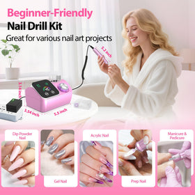 PYVOLA in-use during a manicure demonstrating fast removal and steady performance