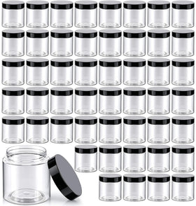 PYYZHALI front pack showing 50 clear jars for organized storage