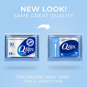 Q-tips close-up soft cotton tip for gentle, precise touch-ups