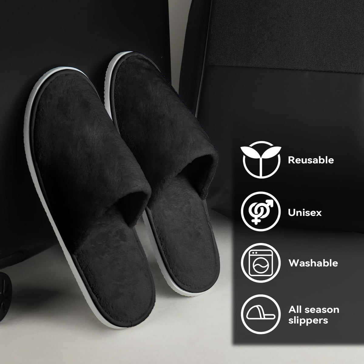 QatmMkt slippers packed in travel bag offering compact convenience