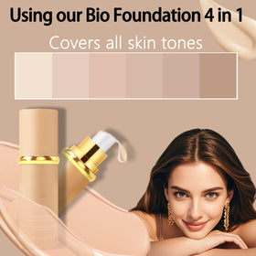Qawnfy foundation texture close-up, highlights smooth hydrating finish