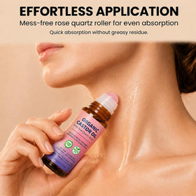 QBHCYH castor oil texture droplet demonstrating pure cold-pressed clarity and sheen