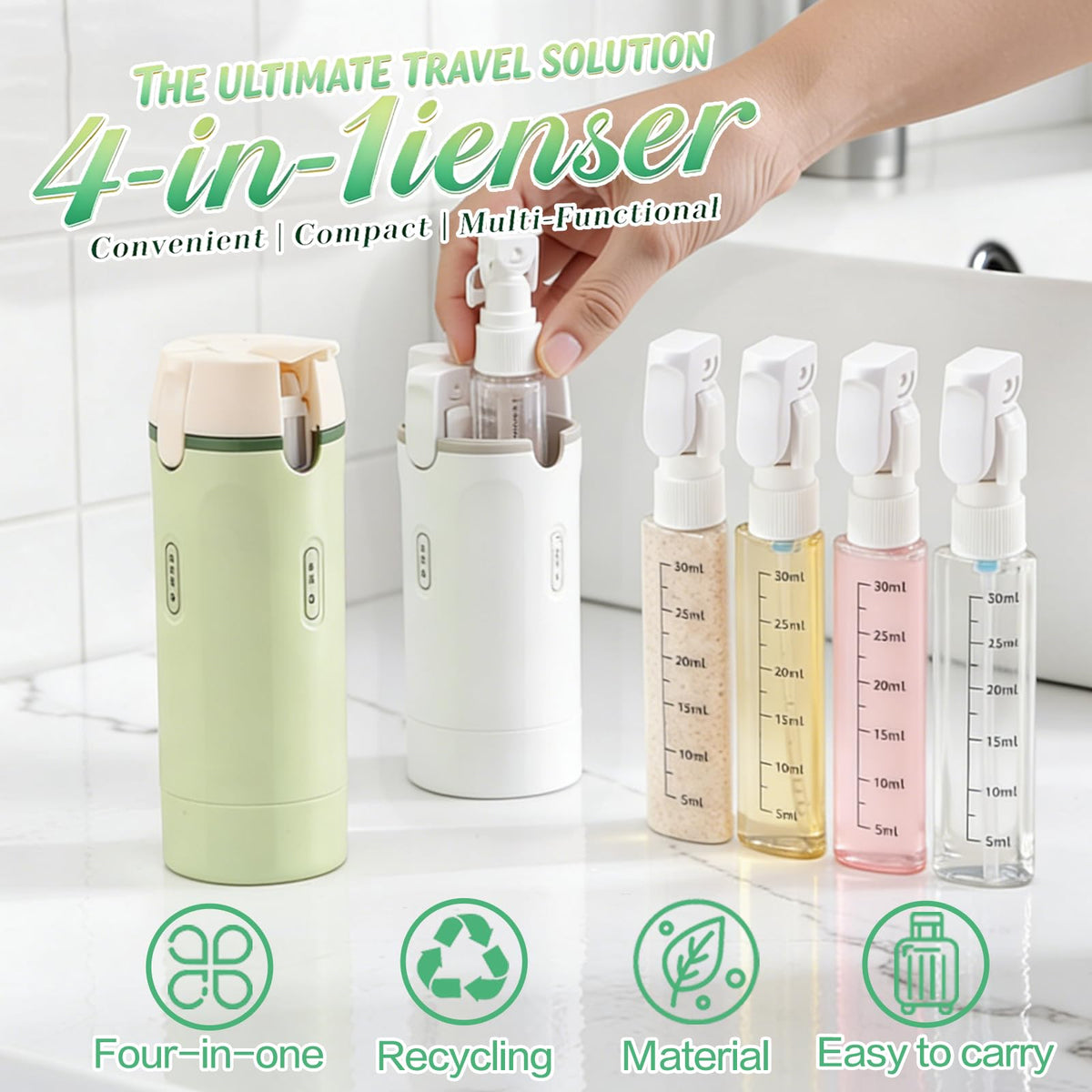 QBVPZDA transparent bottles with volume scale and attached labels for quick identification