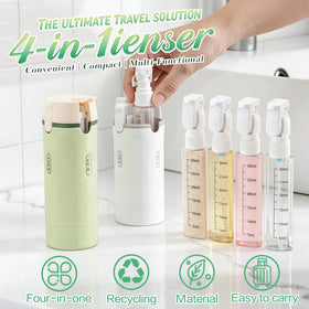 QBVPZDA transparent bottles with volume scale and attached labels for quick identification