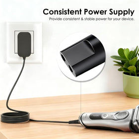 QCCAC charger next to a credit card to show compact size for travel convenience