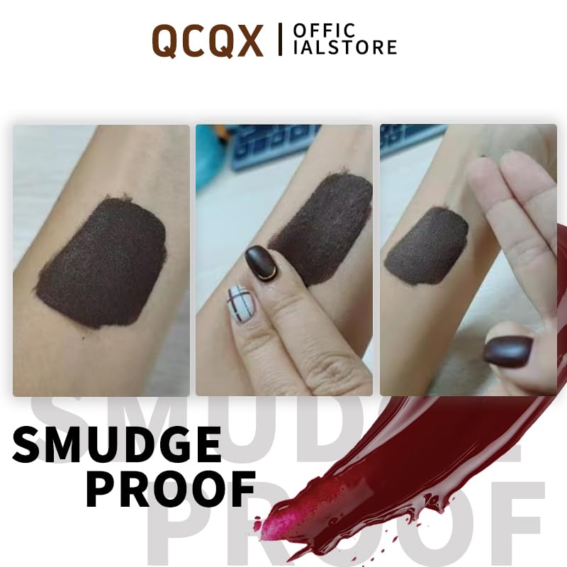 qcqx model applying brow gel for quick, professional-looking results