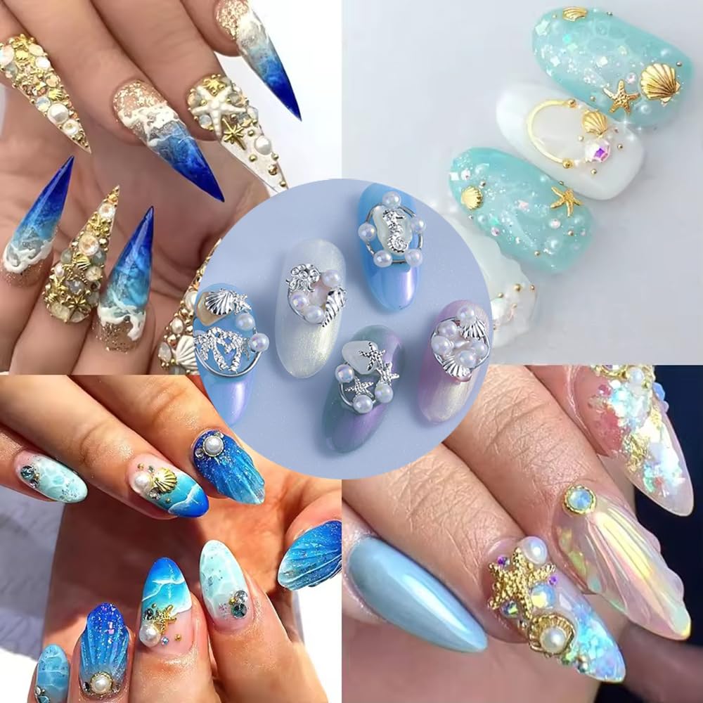 Qdsuh lifestyle image of a summer beach manicure showcasing coastal style
