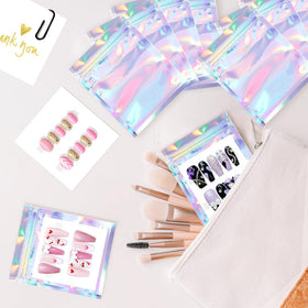 Qenk salon counter with packaged nails presenting professional ready-to-sell bundles