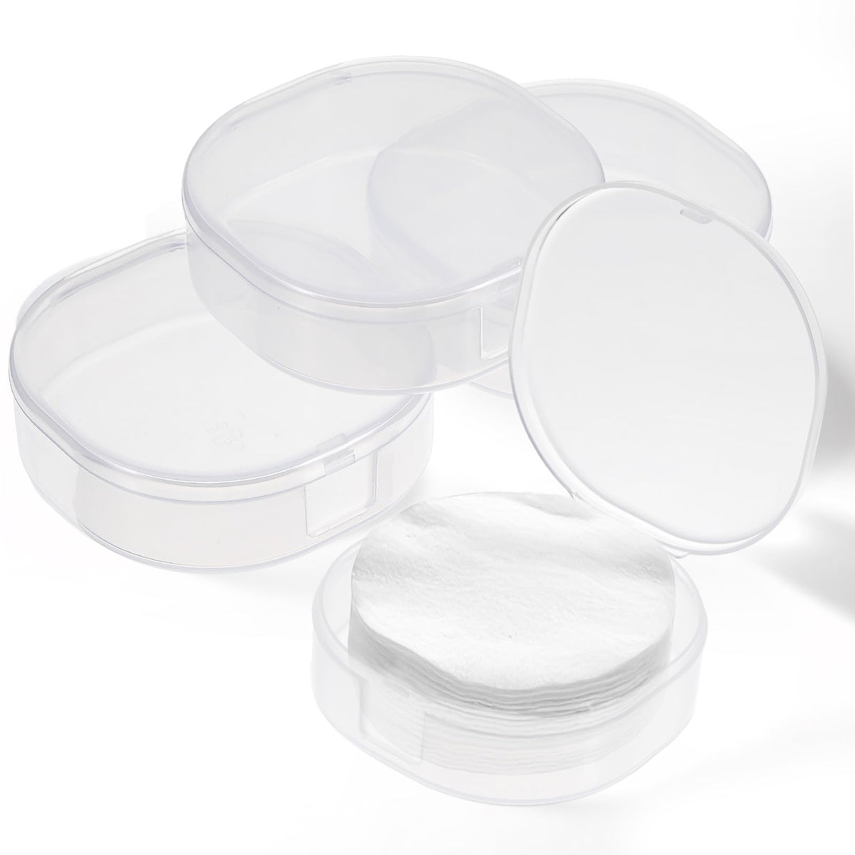 QfwdfcTrenz front view of white cotton pad holder shows compact protection