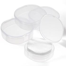 QfwdfcTrenz front view of white cotton pad holder shows compact protection