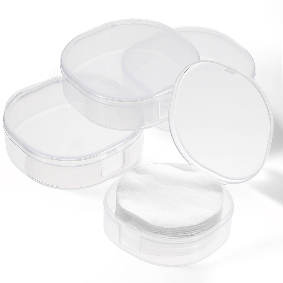 QfwdfcTrenz front view of white cotton pad holder shows compact protection