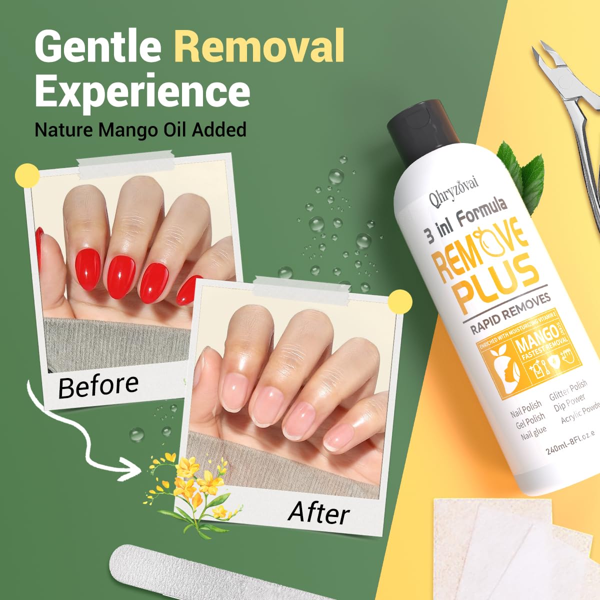 Qhryzoval cotton and foil setup demonstrating salon removal method