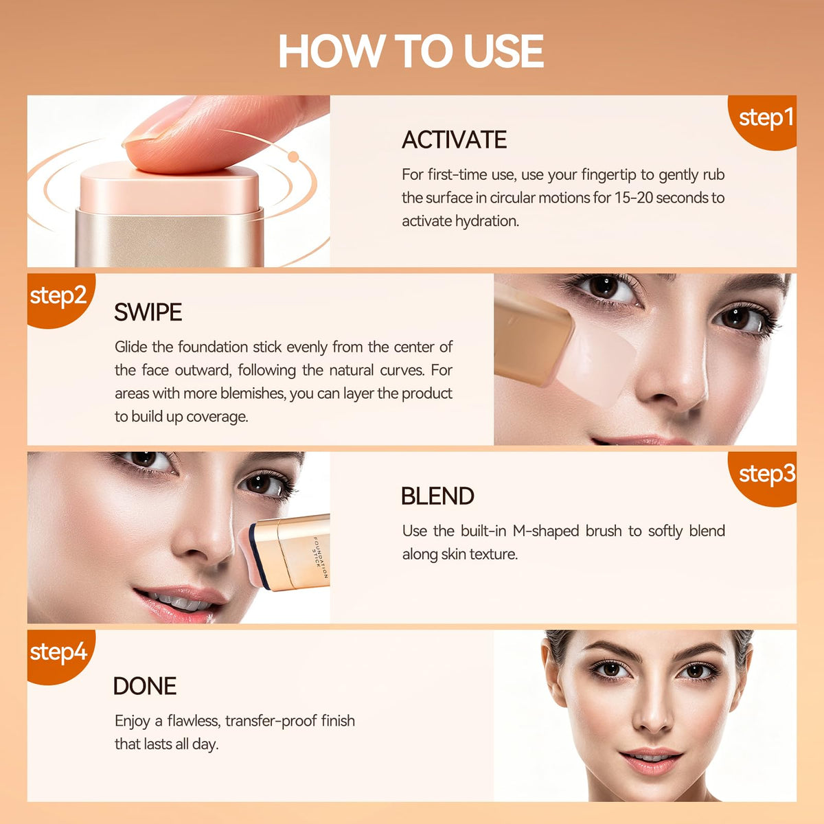 QIANWHITE lifestyle model wearing foundation for natural dewy look