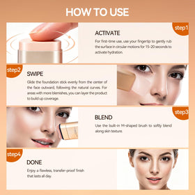 QIANWHITE lifestyle model wearing foundation for natural dewy look