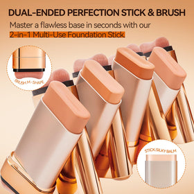 QIANWHITE natural shade swatch on arm showing buildable coverage benefit