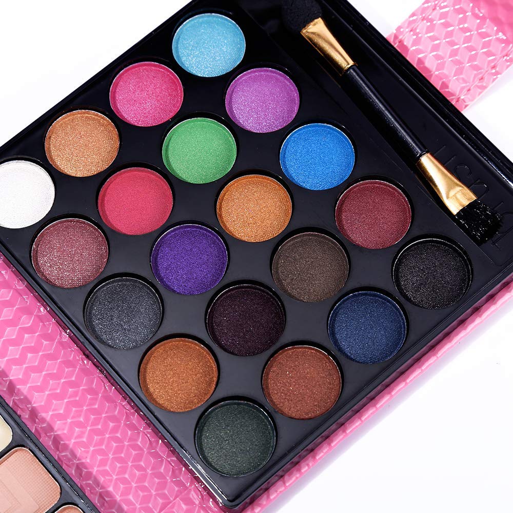 QiBest blushers and powders detail emphasizing natural color and finish control