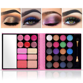 QiBest double-ended brush and mirror ready for on-the-go application convenience