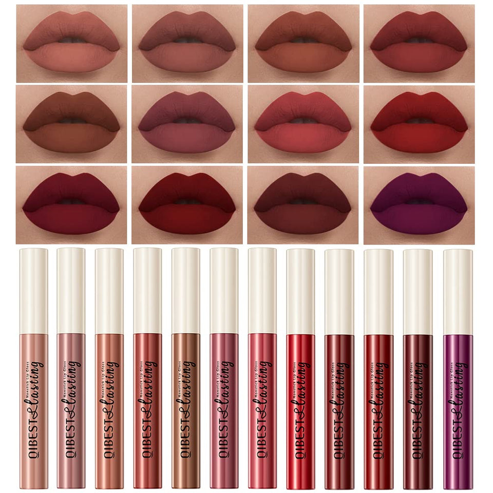 QiBest front packaging showing all 12 shades and gift-ready window